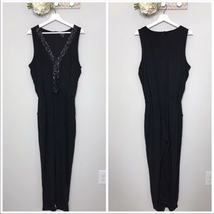 Nicole by Nicole Miller XL V-Neck Jumpsuit